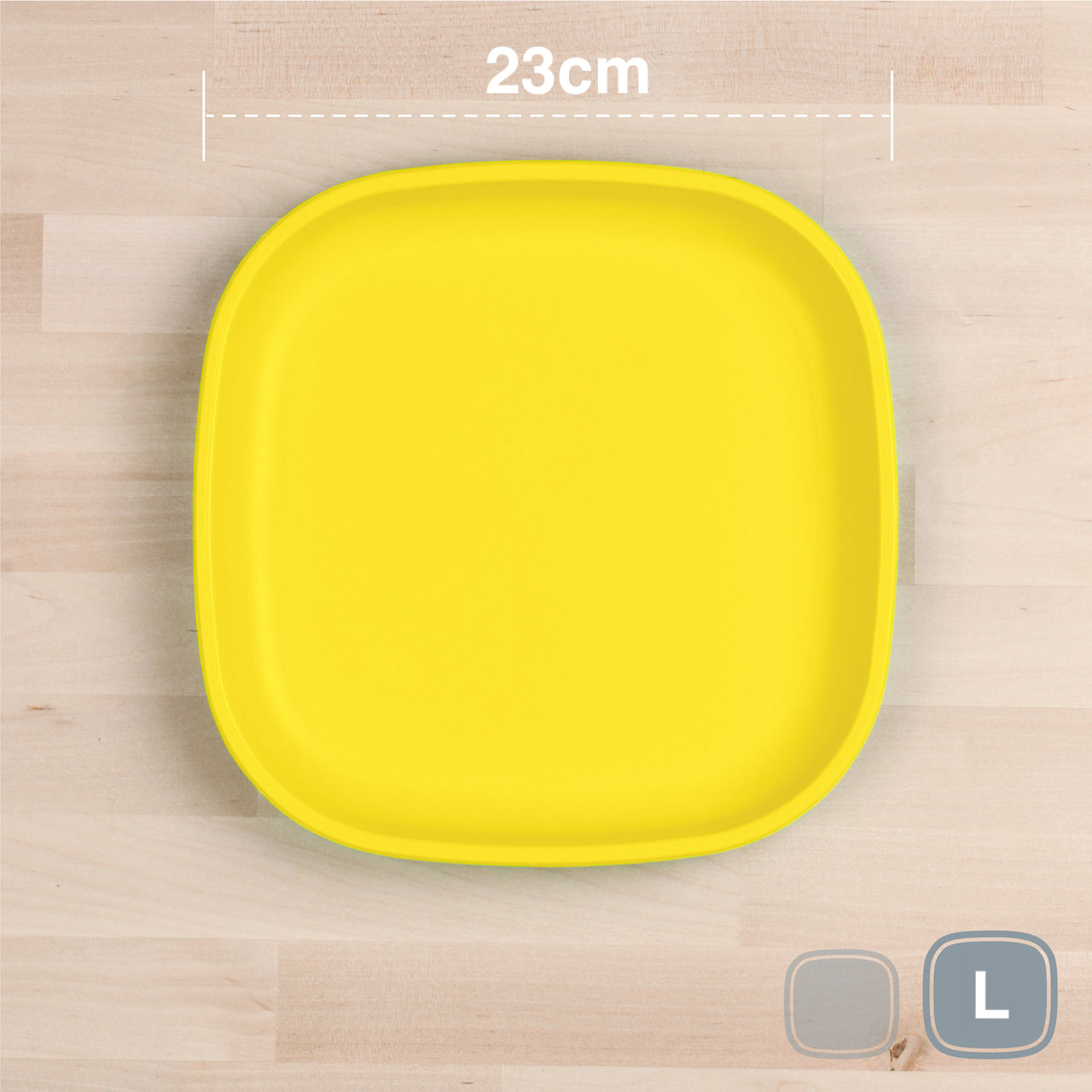 Re-Play Large Flat Plate Yellow