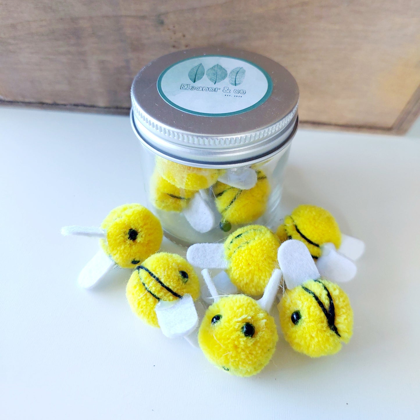 Pom Pom Bees x 6