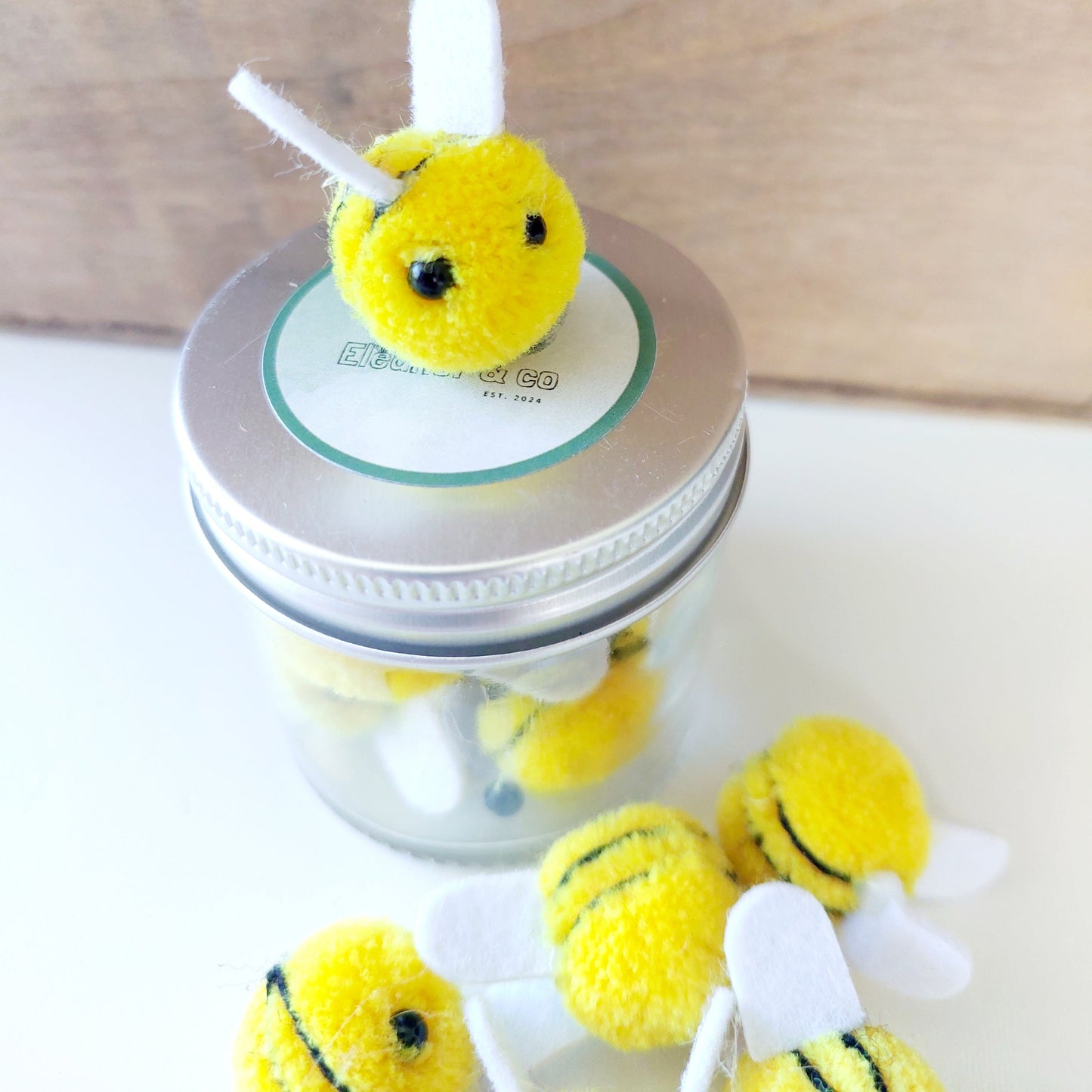 Pom Pom Bees x 6