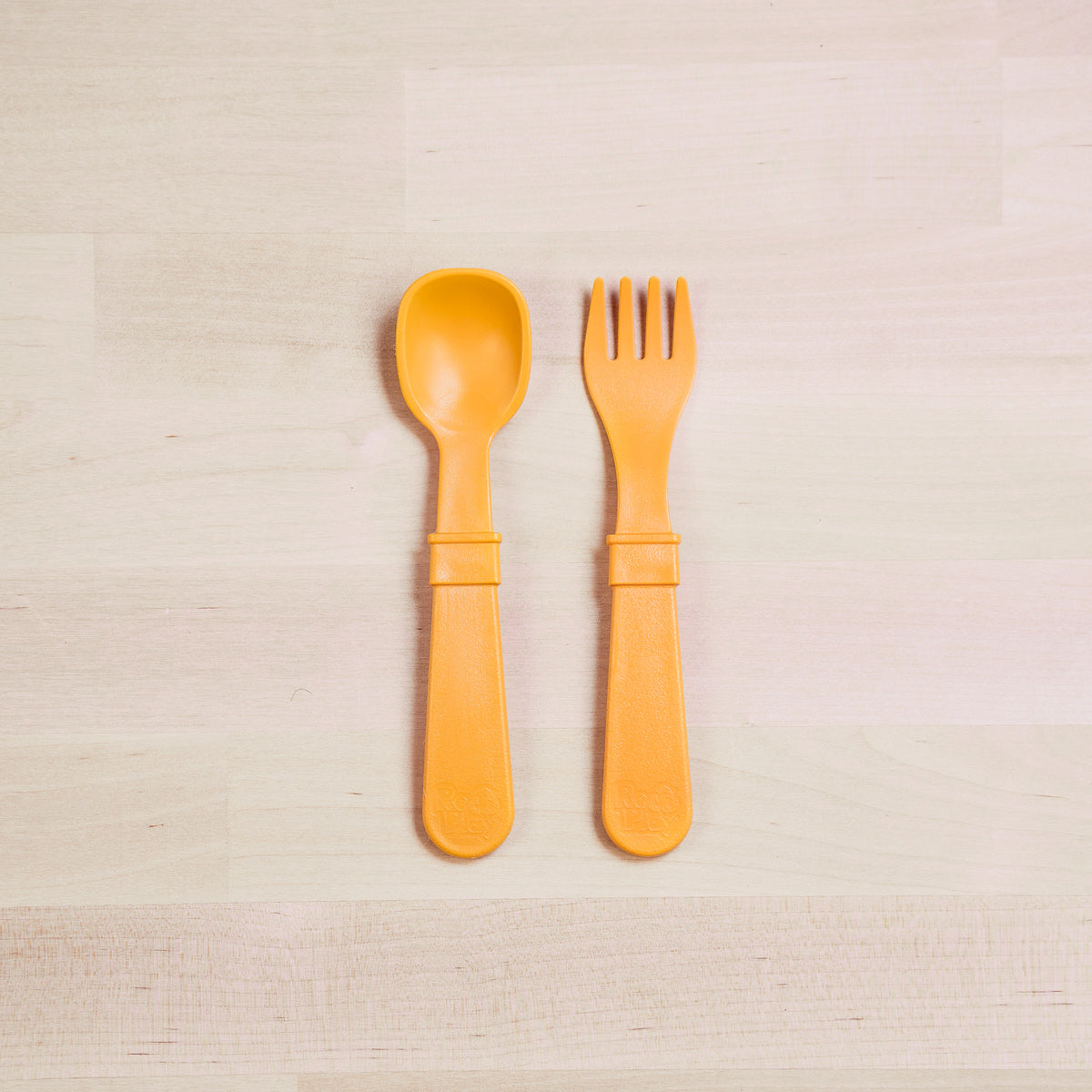Re-Play Fork & Spoon Set 4 Spoon & 4 Fork Denim|Yellow