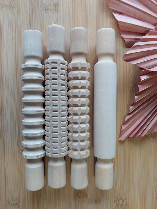 Textured Wooden Rolling Sticks