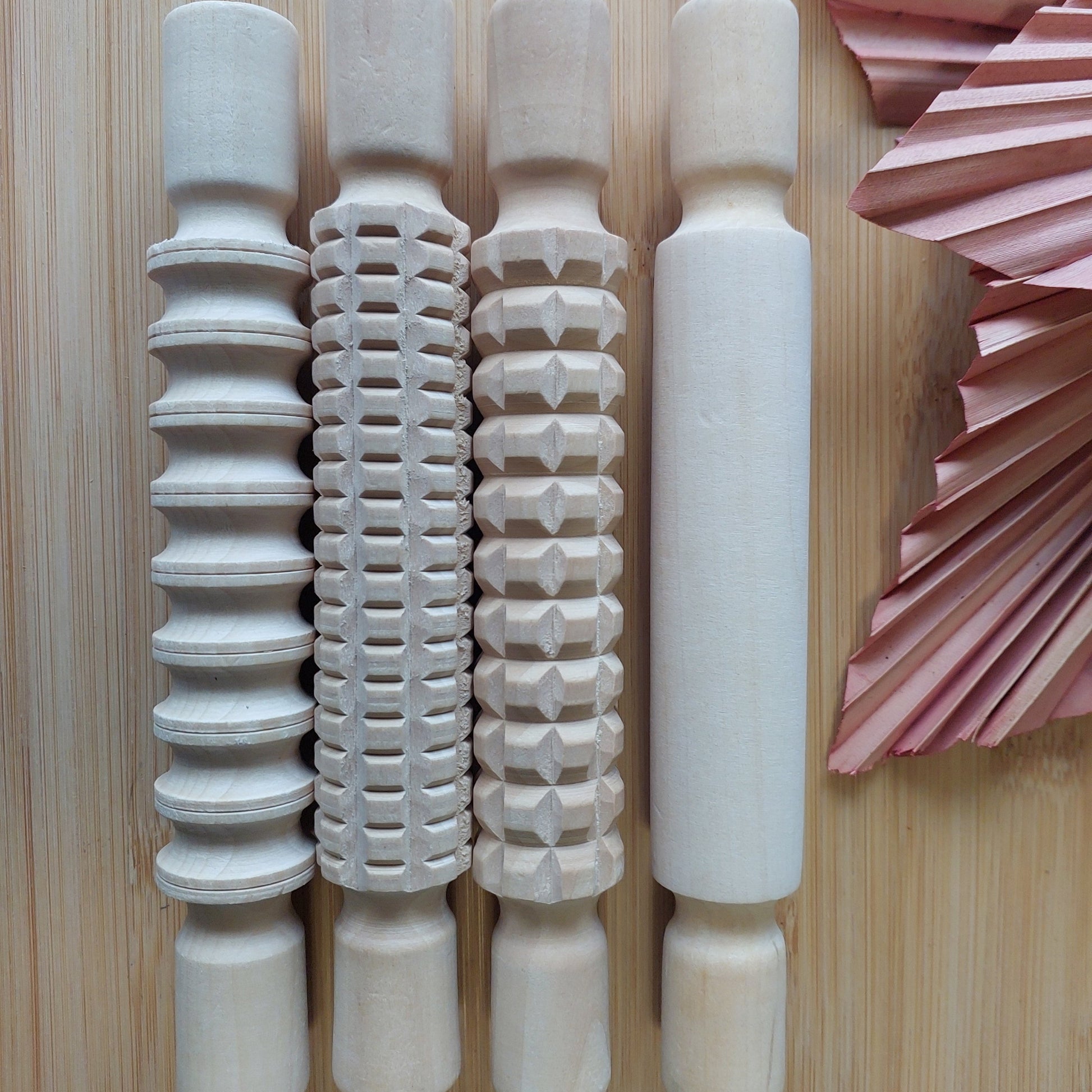 Textured Wooden Rolling Sticks