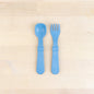 Re-Play Fork & Spoon Set 4 Spoon & 4 Fork Denim|Yellow